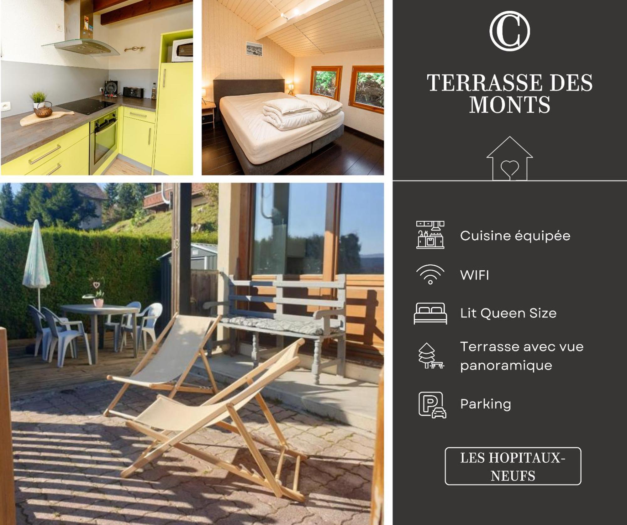 Terrasse Des Monts - Duplex Independant De Charme Apartment Les Hopitaux-Neufs Exterior photo